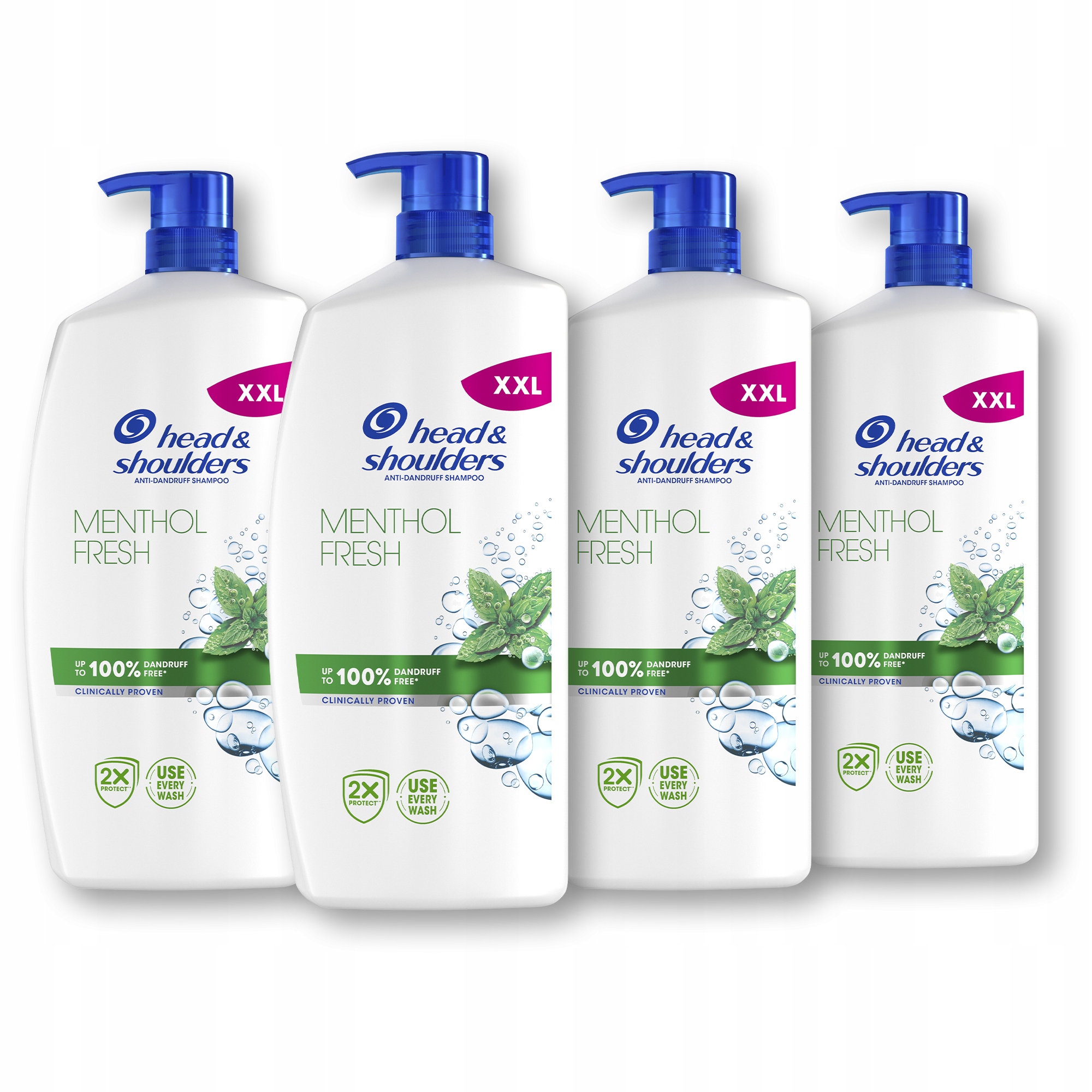 Šampón proti lupinám Head Shoulders Menthol Fresh – Odstraňuje až 100 % lupín 800 ml x 4